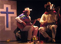 plaatje: Vrolijk muziektheater over het Mexicaanse Dodenfeest in Tropentheater